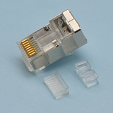 CAT6  六类水晶头 8P8C  单排 三件式 屏蔽水晶头
